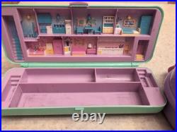 Polly Pocket 1990 Pencil Case + Giant Wedding Heart With Broken Hinge+ Figures