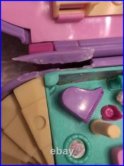 Polly Pocket 1990 Pencil Case + Giant Wedding Heart With Broken Hinge+ Figures