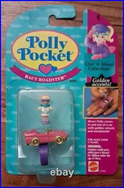 Polly Pocket 1994 Racy Roadster Ring NEW Bluebird Toys Factory Sealed Vintage