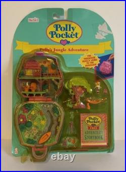 Polly Pocket 1996 Jungle Adventure With Free Adventure Book Vintage Damage Pckg