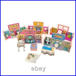 Polly Pocket 1999 Vintage Dream Builders Deluxe Mansion Playset With Accessories