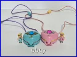 Polly Pocket 2 Pack Pretty Present and Dress Up Lockets Complete