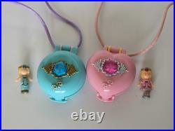 Polly Pocket 2 Pack Pretty Present and Dress Up Lockets Complete