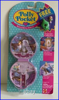 Polly Pocket BALLERINA POLLY Grand Ballet Compact 1989 Vintage Bluebird MOC NEW