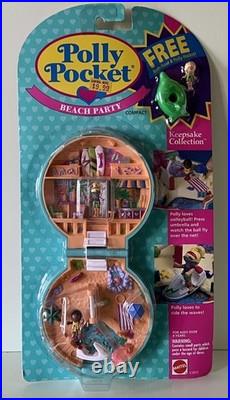 Polly Pocket BEACH PARTY Compact + Free Float & Figure MOC 1989 Vintage Bluebird Polly Pocket BEACH PARTY Compact + Free Float & Figure MOC 1989 Vintage Bluebird