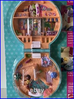 Polly Pocket BEACH PARTY Compact + Free Float & Figure MOC 1989 Vintage Bluebird