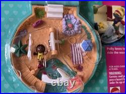 Polly Pocket BEACH PARTY Compact + Free Float & Figure MOC 1989 Vintage Bluebird