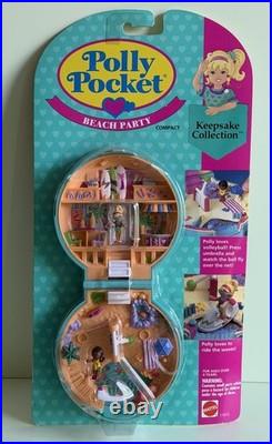 Polly Pocket BEACH PARTY Compact NRFB NIP MOC 1989 Vintage Bluebird