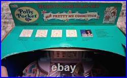 Polly Pocket BEAUTY CASE PLAYSET withPretty Me Cosmetics 1991 Bluebird NIB Vintage