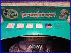 Polly Pocket BEAUTY CASE PLAYSET withPretty Me Cosmetics 1991 Bluebird NIB Vintage