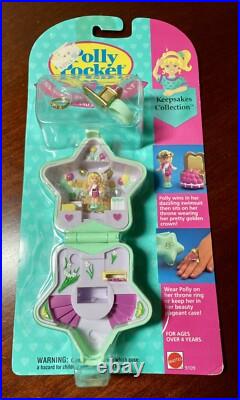Polly Pocket Bathing Beauty Pageant Ring & Ring Case Keepsake 1994 New VTG