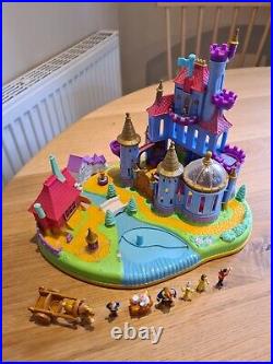Polly Pocket Beauty And The Beast Playset Castle Figures Disney Vintage