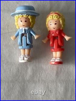 Polly Pocket Bluebird 16PC Figures Doll Vanity Lot Vintage Tina Willie Titch