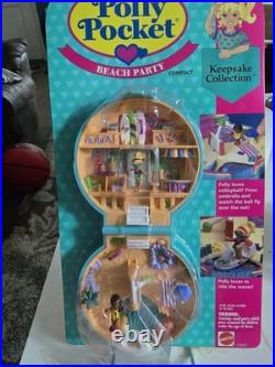 Polly Pocket Bluebird BEACH PARTY Compact NEW MOC 1989 Vintage Bluebird