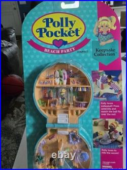 Polly Pocket Bluebird BEACH PARTY Compact NEW MOC 1989 Vintage Bluebird