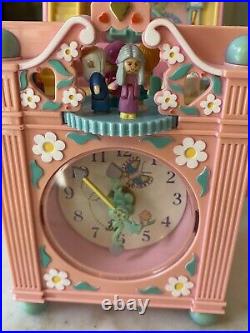 Polly Pocket Bluebird UK Vintage Retired Polly's FunTime Clock1991 COMPLETE Pink