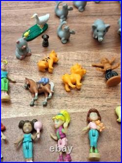 Polly Pocket Bluebird Vintage 30+ Pc Lot Mini Dolls Animals Accessories Figures