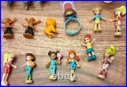 Polly Pocket Bluebird Vintage 30+ Pc Lot Mini Dolls Animals Accessories Figures