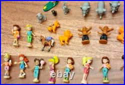 Polly Pocket Bluebird Vintage 30+ Pc Lot Mini Dolls Animals Accessories Figures