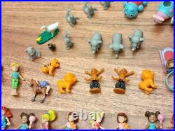 Polly Pocket Bluebird Vintage 30+ Pc Lot Mini Dolls Animals Accessories Figures