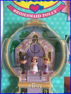 Polly Pocket Bridesmaid Polly 1993 Vintage NEW & SEALED MOC withPencil Topper Doll