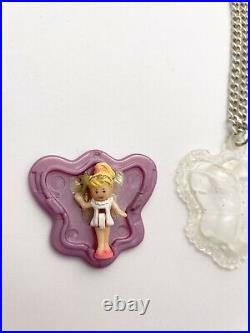 Polly Pocket Butterfly Fairy Locket 1993 Bluebird vintage necklaceExtra Wing
