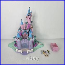 Polly Pocket CINDERELLA Enchanted Light Up CASTLE 1995 Vtg Bluebird with6 figures