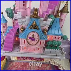 Polly Pocket CINDERELLA Enchanted Light Up CASTLE 1995 Vtg Bluebird with6 figures