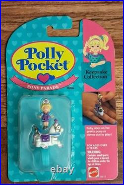 Polly Pocket Cake & Pony Ring Keepsake Collection NOC NRFP Vintage 1994 Lot