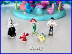 Polly Pocket Disney Ariel Under Sea Kingdom Little Mermaid COMPLETE 5 Figures