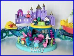 Polly Pocket Disney Ariel Under Sea Kingdom Little Mermaid COMPLETE 5 Figures