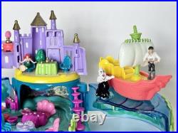 Polly Pocket Disney Ariel Under Sea Kingdom Little Mermaid COMPLETE 5 Figures