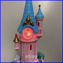 Polly Pocket Disney Cinderella Castle 100% COMPLETE Lights Up No Sun Damage