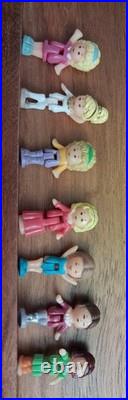 Polly Pocket Doll Figure Lot For Vintage Bluebird Compacts 7 Pcs See Pics