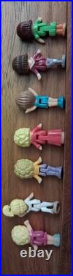 Polly Pocket Doll Figure Lot For Vintage Bluebird Compacts 7 Pcs See Pics