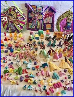 Polly Pocket Dolls/Cases/Accessories & More-HUGE Lot OVER 330 PIECES Some VTG