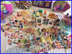 Polly Pocket Dolls/Cases/Accessories & More-HUGE Lot OVER 330 PIECES Some VTG