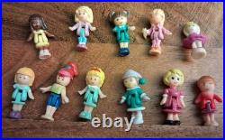 Polly Pocket Dolls Figure Lot For Vintage Bluebird Compacts 11 Pcs See Pics