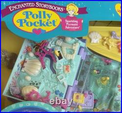 Polly Pocket Enchanted Storybook SPARKLING MERMAID Playset 1995 Vintage G1N Polly Pocket Enchanted Storybook SPARKLING MERMAID Playset 1995 Vintage G1N