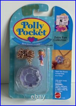 Polly Pocket FLUTTER FAIRY LOCKET Necklace 1993 Vintage Bluebird NIP MOC