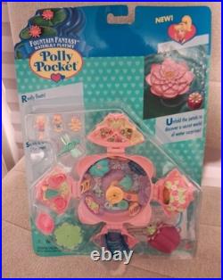 Polly Pocket FOUNTAIN FANTASY Waterlily Playset 1996 Vintage Bluebird NIP NEW