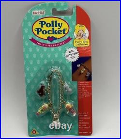 Polly Pocket FURRY Pets CHARM BRACELET 1996 Vintage Bluebird NEW MOC Polly Pocket FURRY Pets CHARM BRACELET 1996 Vintage Bluebird NEW MOC