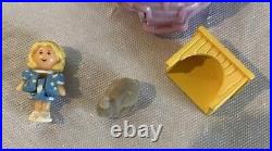 Polly Pocket FUZZY BUNNY Locket Vintage 1993 Bluebird Toys COMPLETE