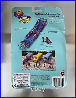 Polly Pocket Flower Cafe on the Go 1996 Vintage Bluebird NEW with CHARM BRACELET