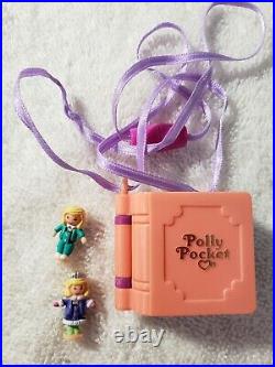 Polly Pocket GLITTER DREAMS LOCKET ENCHANTED STORY BOOK NEAR COMPLETE