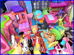 Polly Pocket HUGE LOT vintage dolls toys accessories Bluebird Mattel PollyWorld