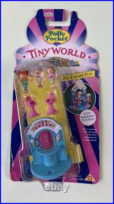 Polly Pocket ICE CREAM STAND Playset 1995 Vintage Bluebird NEW MOC Tiny World