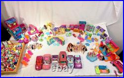 Polly Pocket Lot HUGE 40+ Dolls, 6 Cars, full sets, & More. See Photos. Vintage