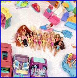 Polly Pocket Lot HUGE 40+ Dolls, 6 Cars, full sets, & More. See Photos. Vintage