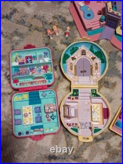 Polly Pocket Lot Vintage Magical Mansion, Enchanted Storybook, Compacts, & Dolls